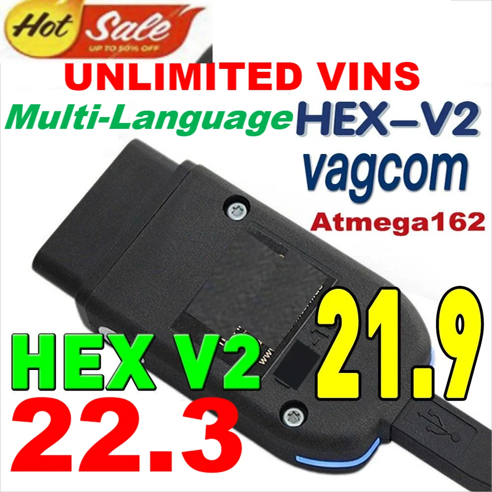 2022 VAGCOM v22.3/21.9 Latest Auto Electrical Testers General OBDII Diagnostic Interface 2nd ATMEGA162+16V8+FT232RL