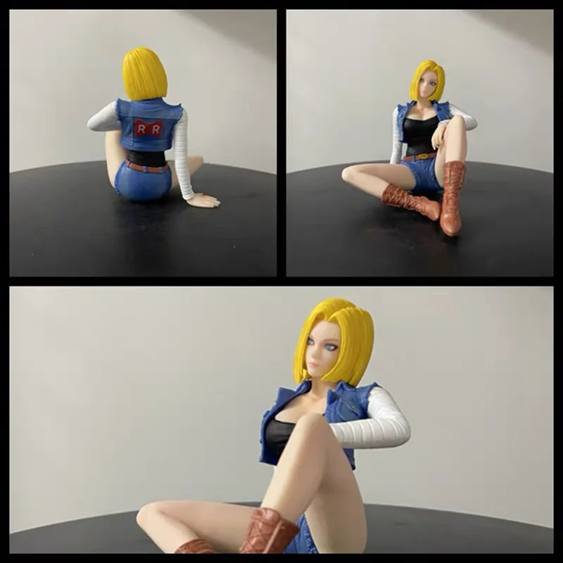 Dragon ball Figure Android 18 Figures Lazili Anime Figures Pvc Gk sitting posture statue dolls collections desk Decor played