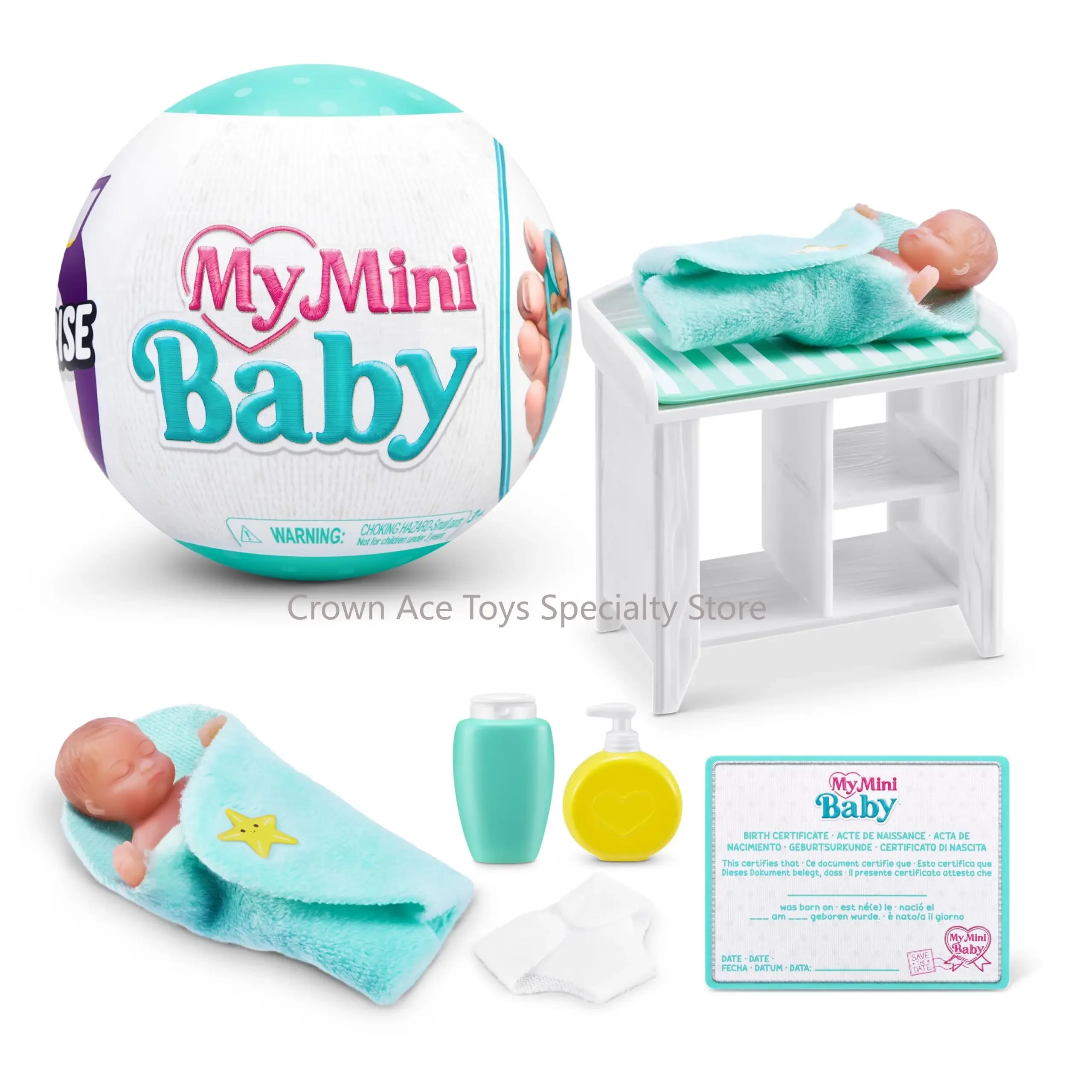 

ZURU 5 Surprise My Mini Baby Series 1 Collectible Mystery Capsule Toy for Girls Realistic Miniature Baby Playset and Accessories