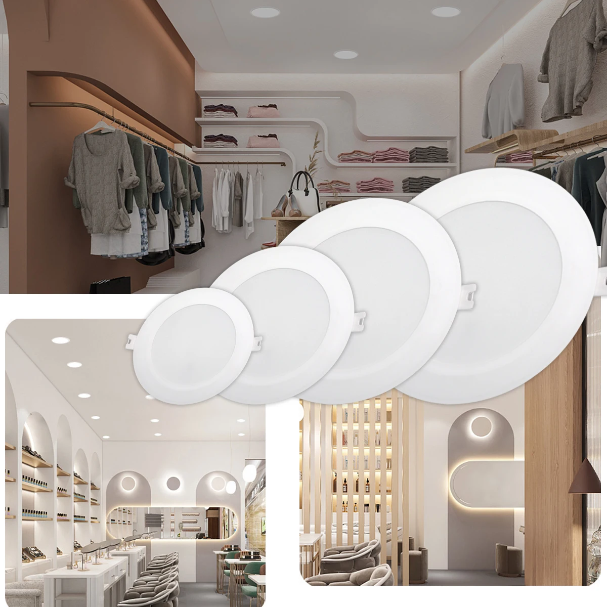 Imagem -05 - Downlight Led 110v 220v Luz de Teto 17w 20 24 Recesso Led para Baixo Luz do Painel Redondo Luz Spotlight Iluminação Interior 10 Peças Lote