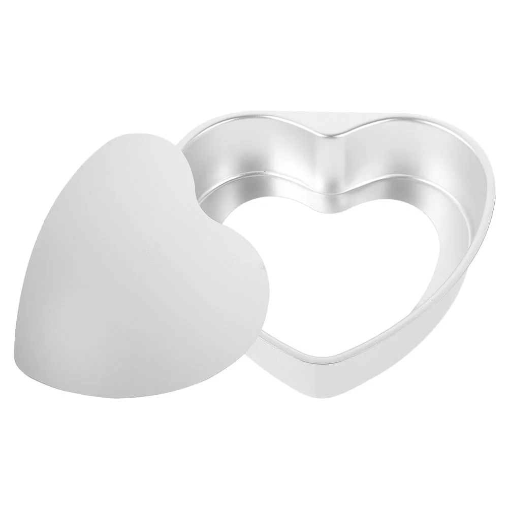 3PCS Heart Shaped Baking Detachable Bottom Aluminum Alloy Mold Easy Clean Metal Pan Oven Safe Cake Pan Mold Metal Heart Cake