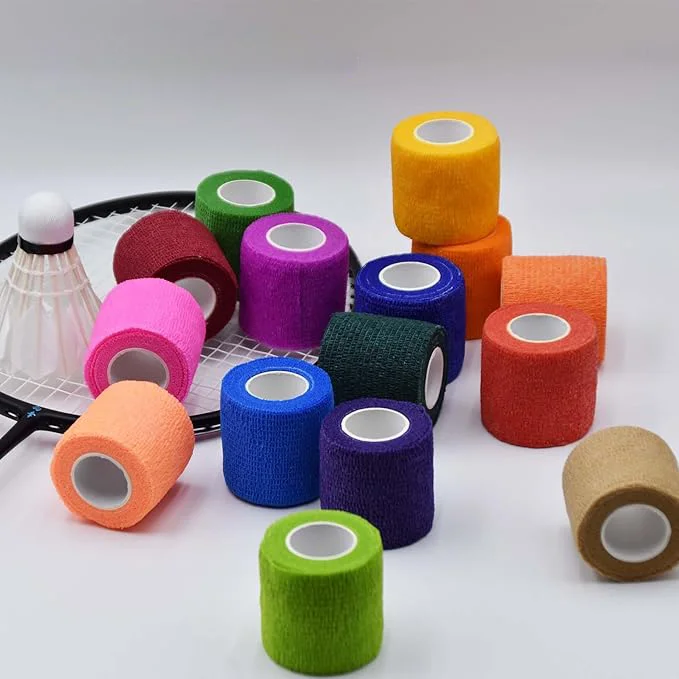 Self-Adhesive Cohesive Bandage Wrap - Breathable Elastic Non-Woven Tape for Humans & Pets,Sports Injury Support & Pet Wound Care