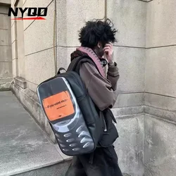 2024 Y2k Women Students Schoolbags Men Personality Vintage Telephone Messenger Bags Large Capacity Funny Ins Travel Backpacks