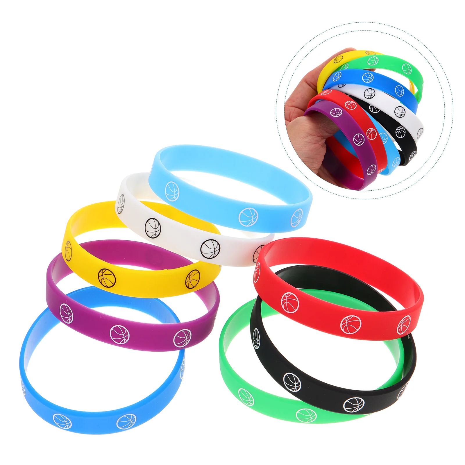 Stretchable Wristband Sports Bracelet Silicone Bracelets Men Jewelry Basketball Party Favor Silica Gel