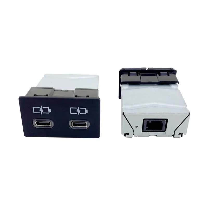 USB Type-C Quick Charger For Toyota Sienna Camry Highlander Corolla RAV4 Land Cruiser 70 2018-2022 connecting line Accessories view 4