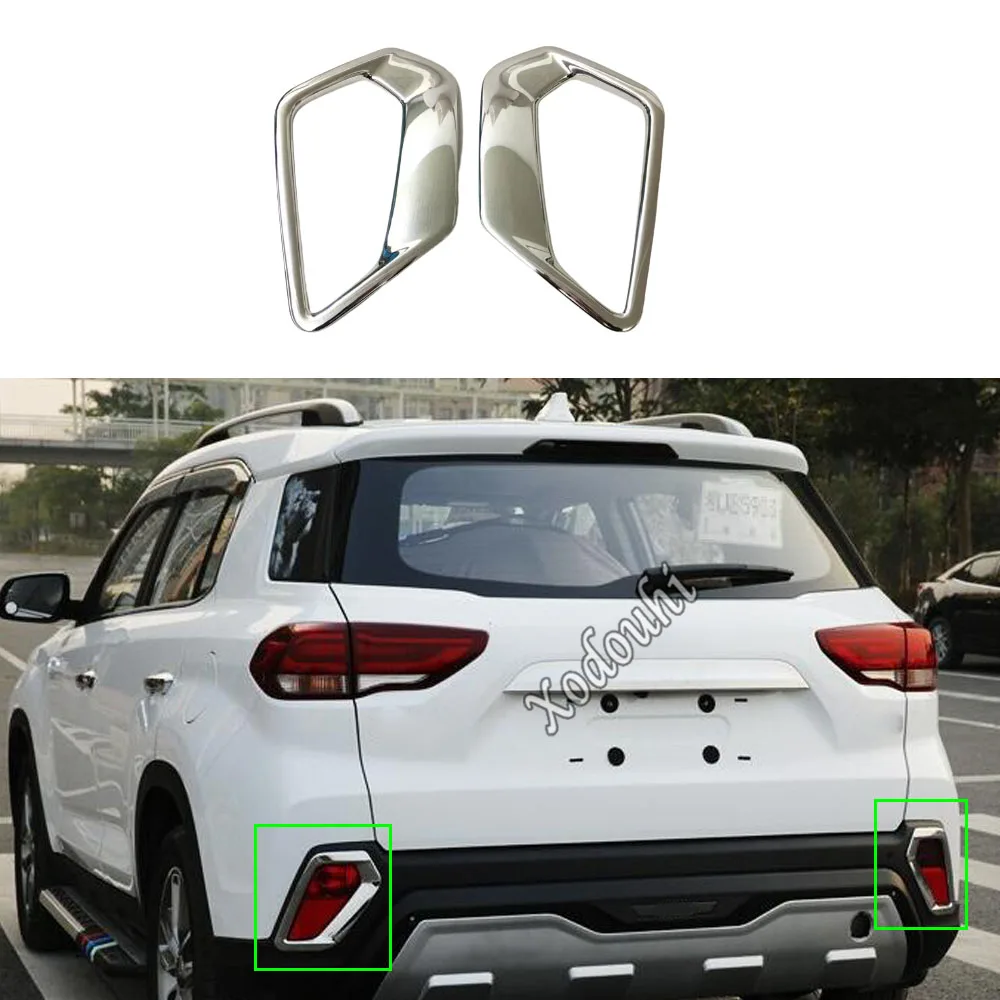 

Car Detector ABS Chrome Cover Trim Back Tail Rear Fog Light Lamp Frame Eyebrow Parts 2pcs For Hyundai IX35 2018 2019 2020