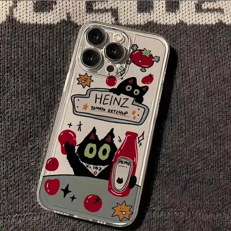 Creative Cat Cute Phone Case For Samsung A57 A07 A36 A26 A56 A16 A06 A55 A35 A25 A15 05 A54 A34 A24 A14 A13 A53 Clear Back Cover