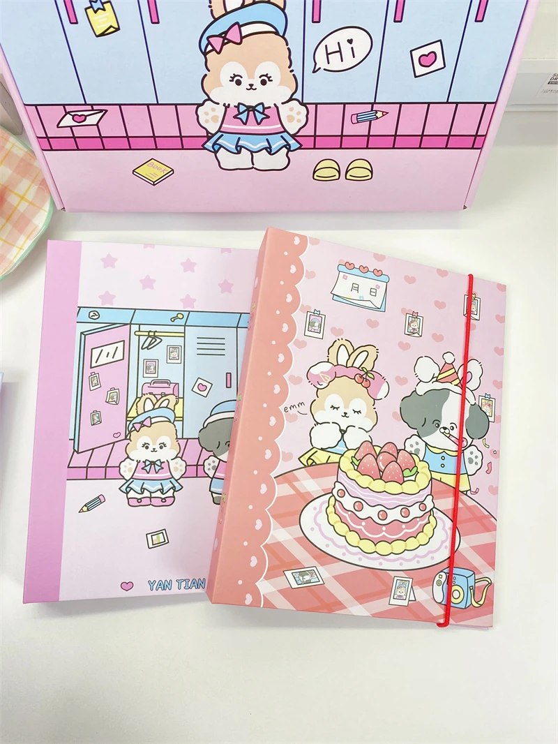 Sharkbang New Arrival A5 Binder Hard Cover Ring Collect Book Boju Journal Refills Kawaii Bandage Postcards Sticker Organizer