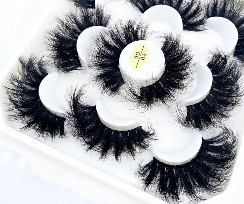 HBZGTLAD 新しい 5 ペア 25 ミリメートル 3d ミンクまつげフェイクミンクまつげうっすらとした厚いナチュラルフルストリップまつげ