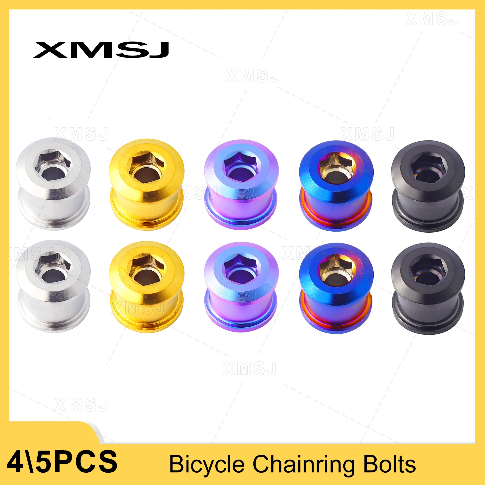 

XMSJ Bicycle Chainring Bolts Road MTB Plate Screws Crankset Bolts 6.5mm Chainwheel Screw Crank Part Accesorios