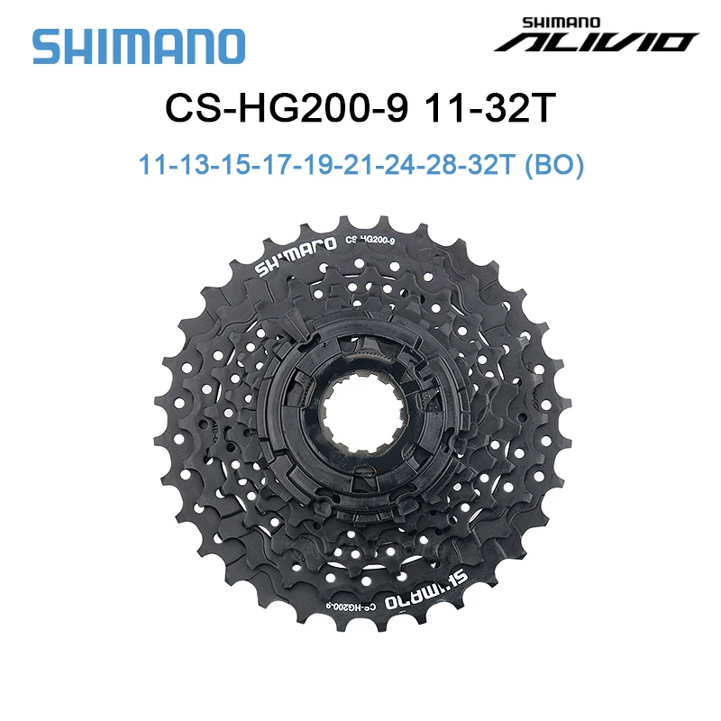 Shimano ALIVIO M4000 ALTUS CS-HG200-9 9S Cassette VTT Pignon HG31-8 8V K7 32T 34T 36T VTT Roue Libre Vélo Partie