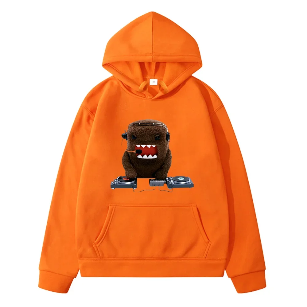 Domo Kun Cute Graphic Hoodie Long Sleeve Autumn Hooded Sweatshirts Streetwear Casual Boys Girls Kawaii Pullovers Children Hoody image 6