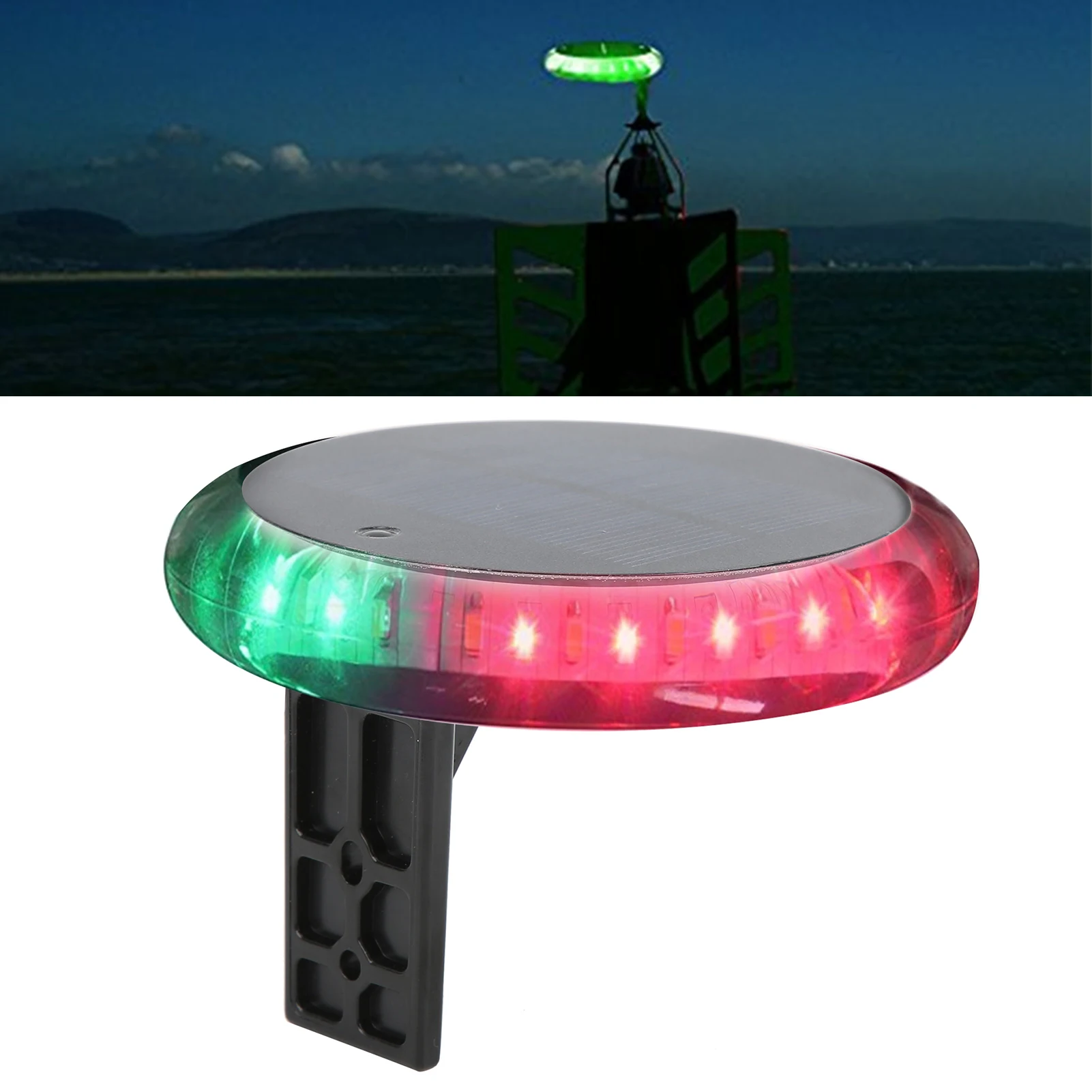 Outdoor Navigation Lights Solar Powered IP67 6 Modes Multiple Functions with Wireless Remote Control Waterproof Boat Light