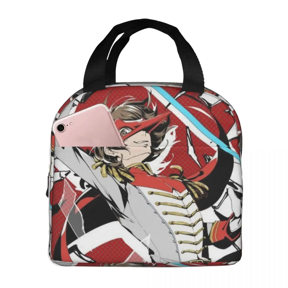 Makoto Nijima Goro Akechi Insulated Lunch Bags Cooler Bag Lunch Container Personas Large Lunch Box Tote Food Bag Work Outdoor