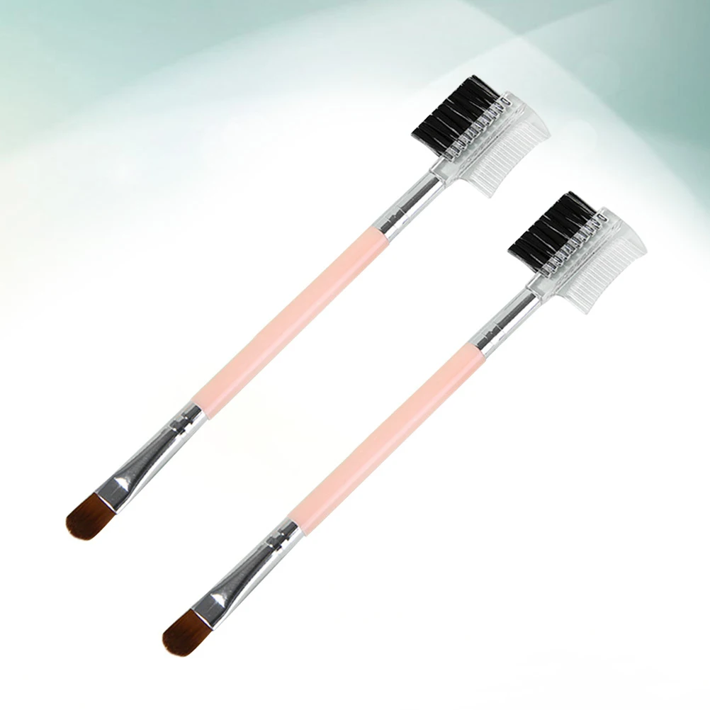 Dwustronne pędzle do makijażu, pędzle do cieni do powiek, narzędzia kosmetyczne dla kobiet, włosie do brwi, przenośne, trwałe, prezent