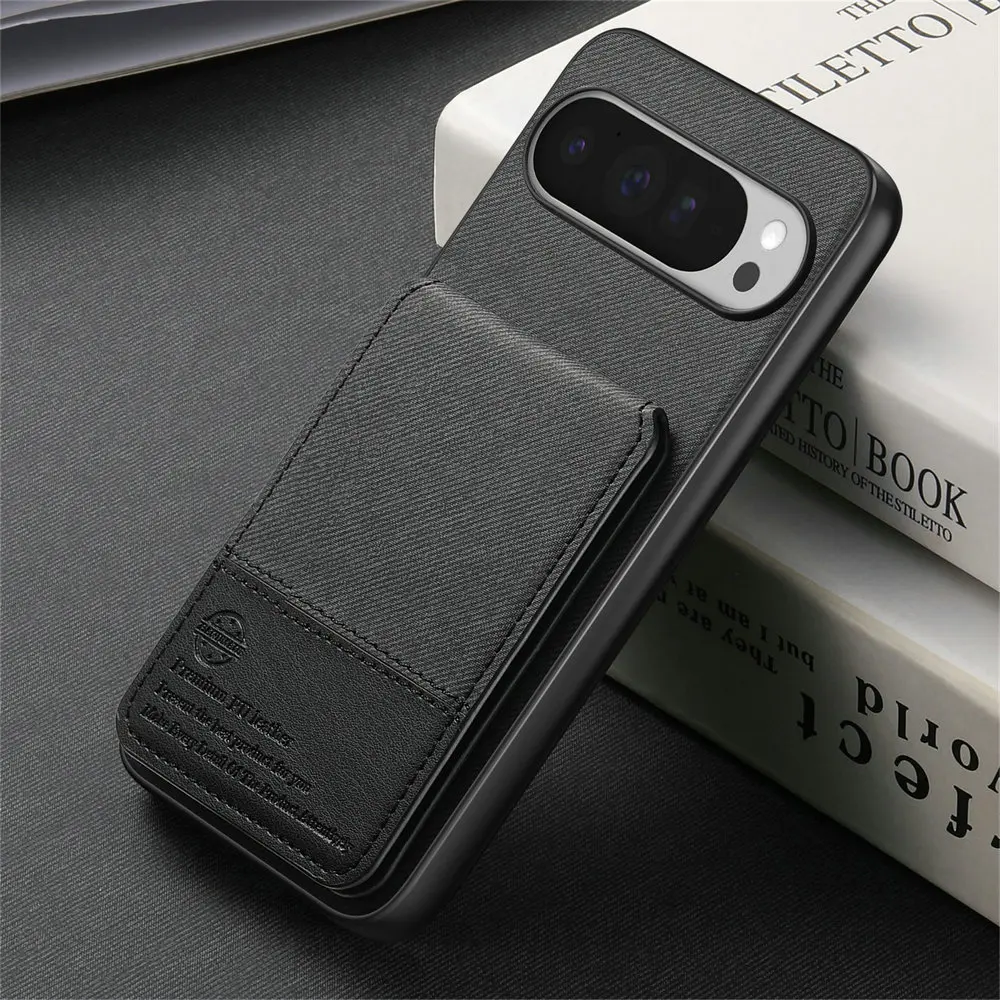RFID-Leder-Kartenhalter, Brieftaschen-Rückseite, Handyhülle für Google Pixel 10 Pro XL 5G Cover Phone Pixel 9 Pro XL 9A 10Pro Flip Cover