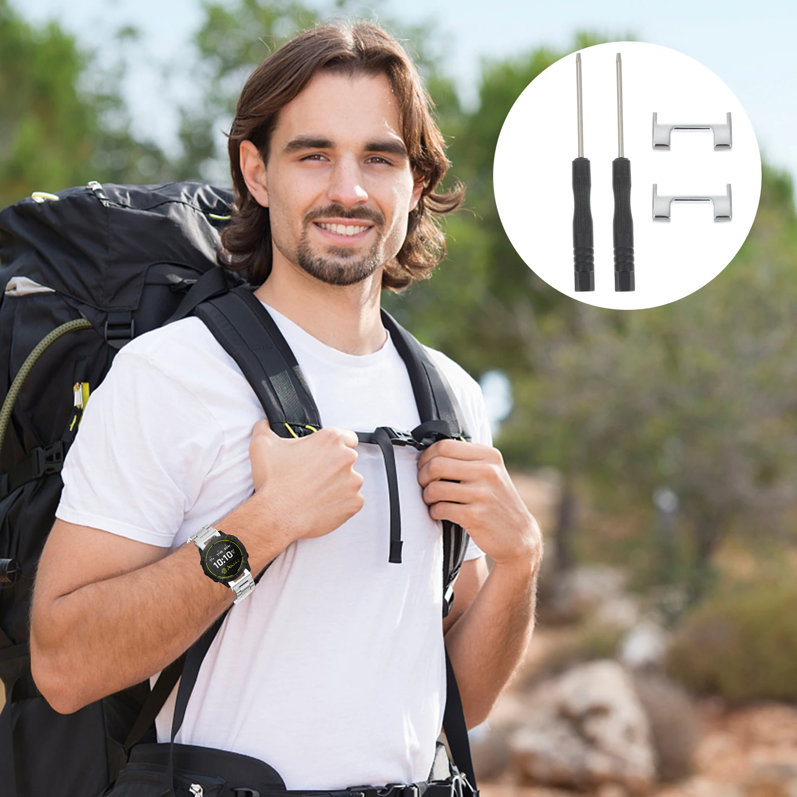 Conector de correa de reloj, 2 uds., enlace de repuesto de aleación de Zinc de primera calidad, ajuste seguro y resistente para herramienta de reparación e instalación de correa de reloj