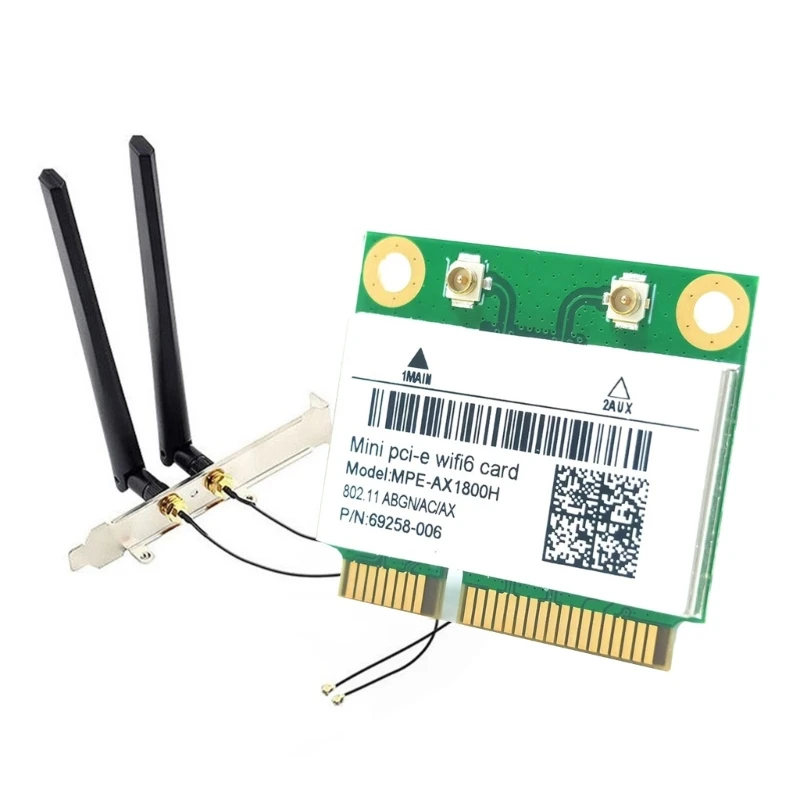 

Fast Speed 5Ghz WiFi 6 Networking Card RTL8852BE Small PCIE 574Mbps/1148Mbps Drop shipping