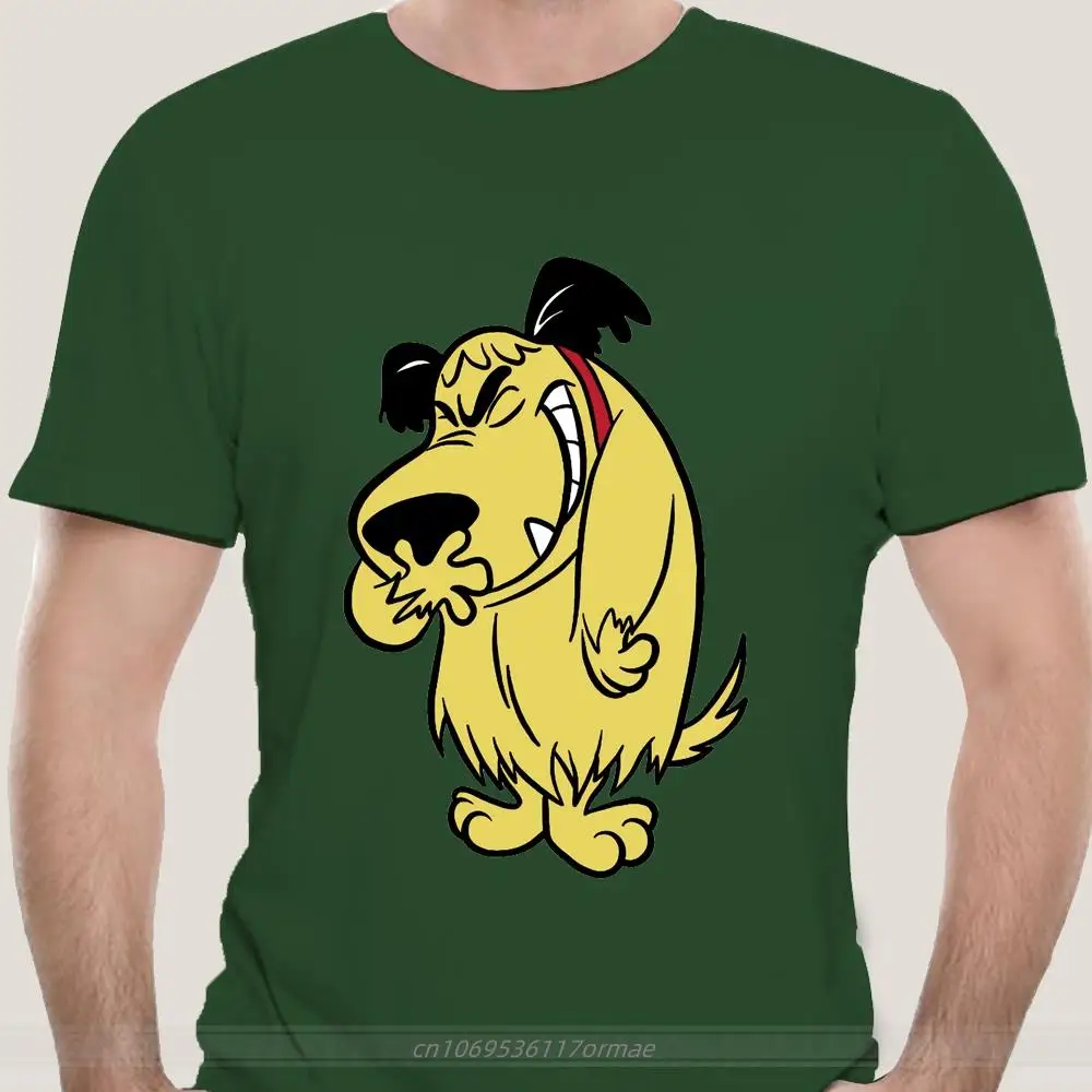 

T Shirt Muttley Mullen Kartun Tertawa Humor Anjing Hihi Heehee Haha T-shirt Fashion Kaus Pria Merek Katun Kaus