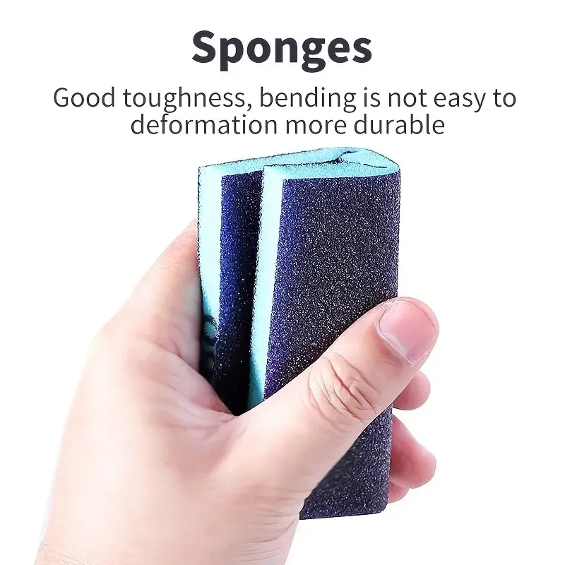 5/6 Washable and reusable wet and dry sanding sponges, coarse and fine sanding blocks - 60/80/100/180/240/320 grit