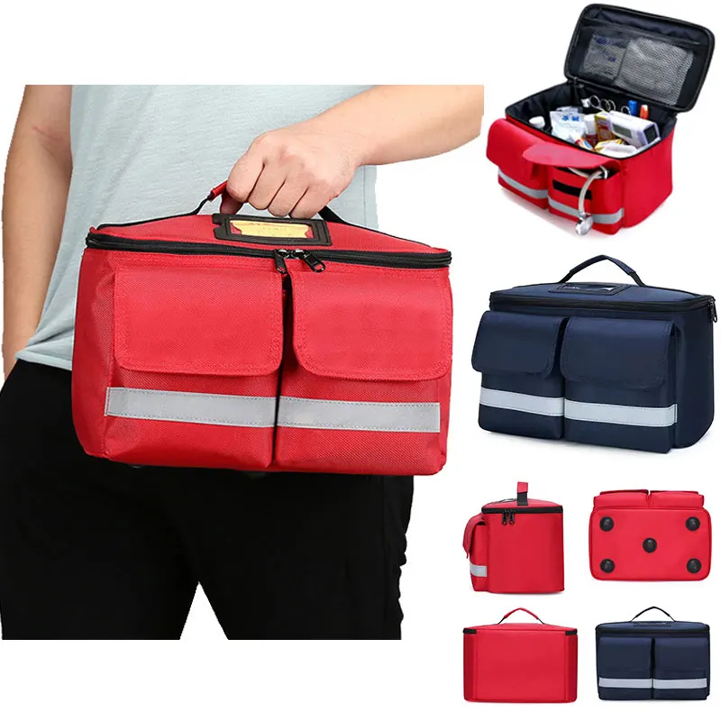 Portable Outdoor Home Backpack Waterproof Family Medicine Kit Shoulder Medical Bag Empty Car First Aid Kit Emergency Kit Case