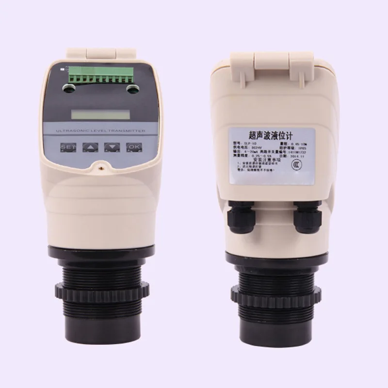 LCD ultrasonic level meter differential meter transfer sensor anti-corrosion ABS PE PTFE material optional relay output