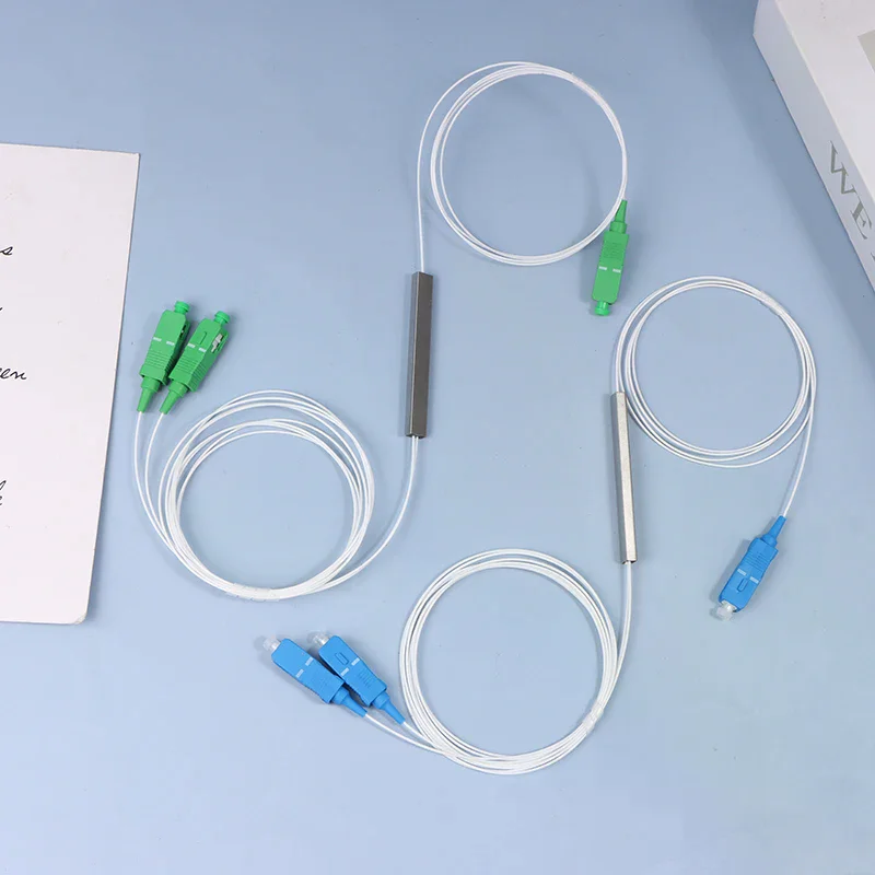 Fiber Optic Plc Splitter 1x2 Sc/apc Sc/upc Mini Blockless 12 Sc Apc/upc Connector Fiber Splitter Ftth Single Mode