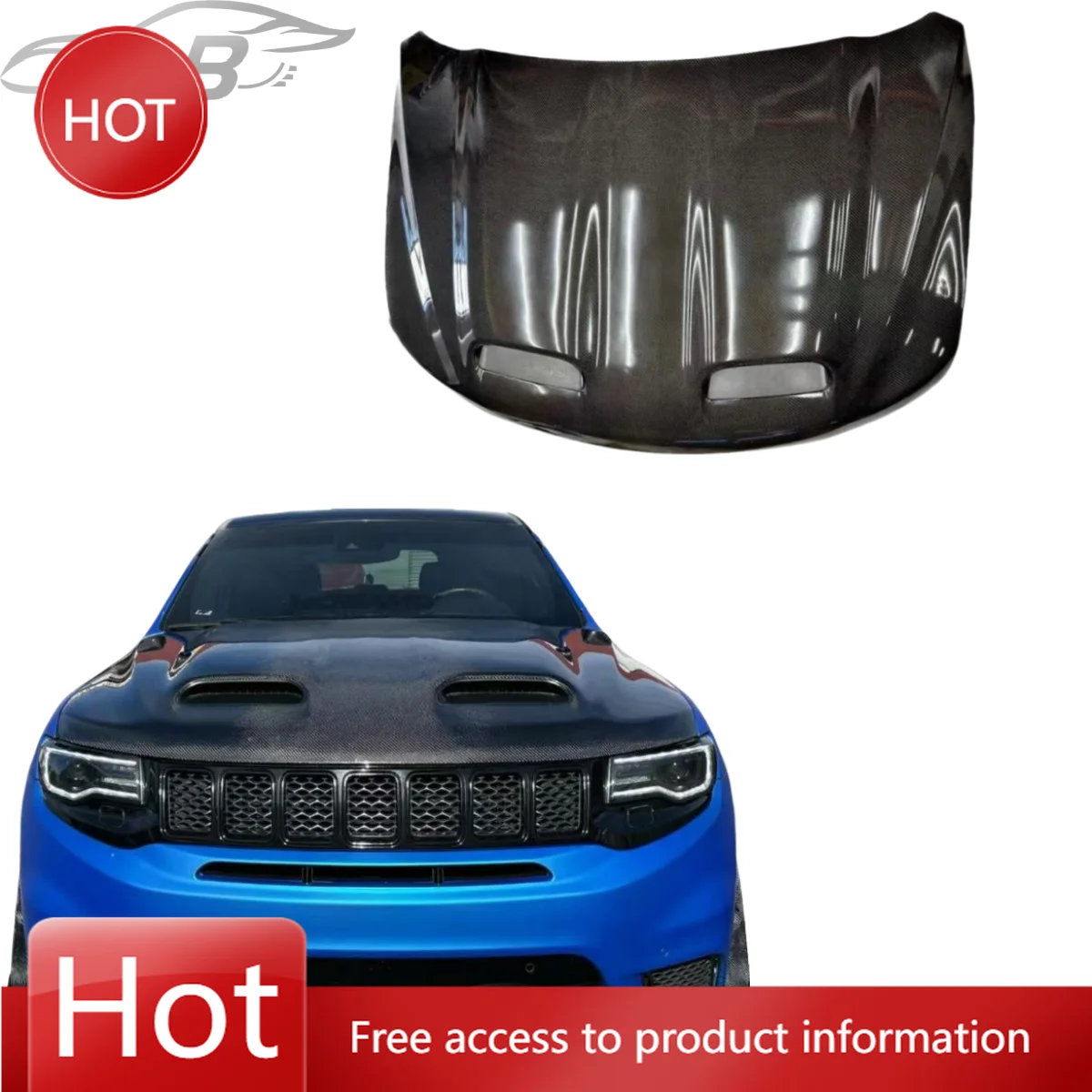 

Suitable for Grand Cherokee High Quality Carbon Fiber Hood