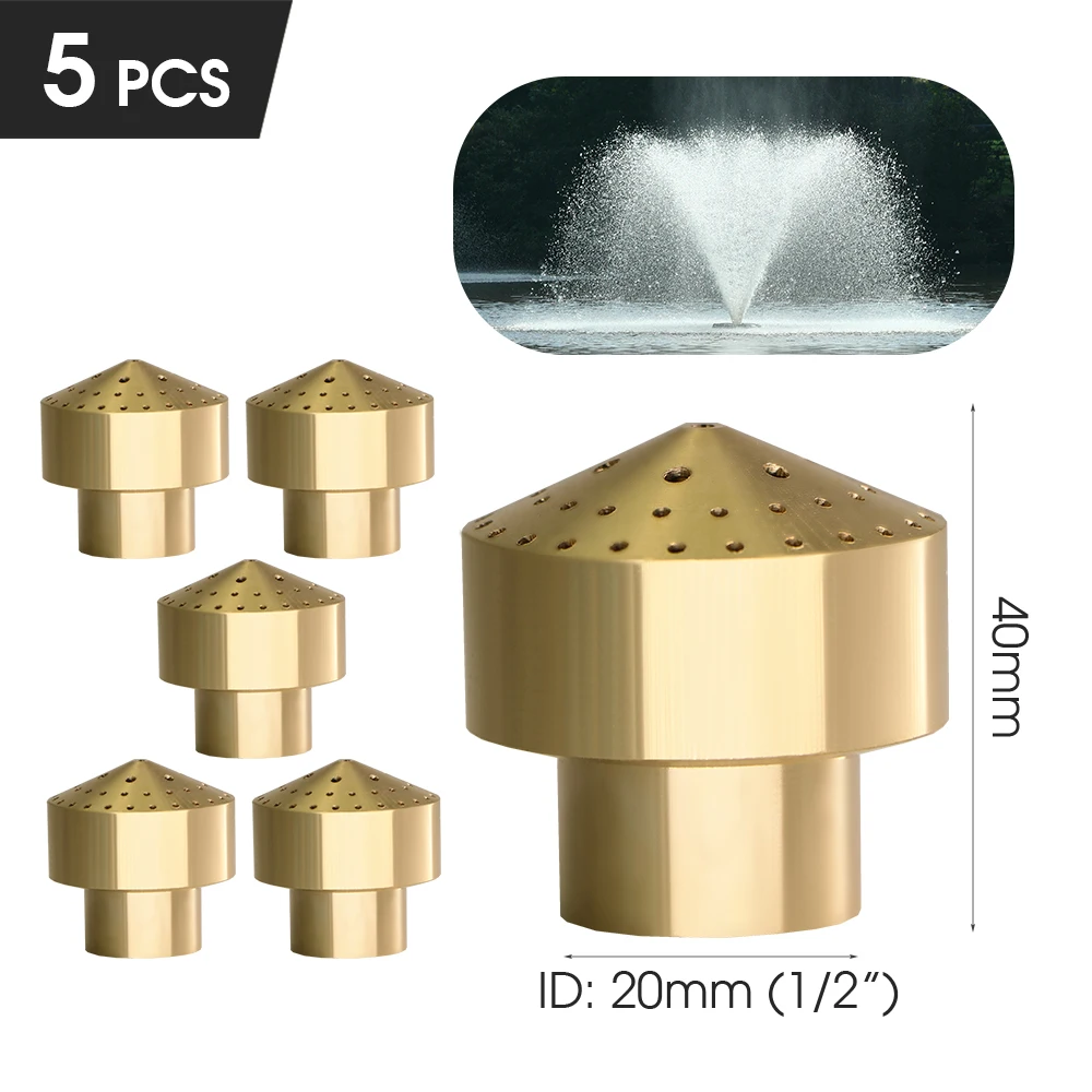 Muciakie 15 Soorten Fonteinsproeiers Messing Sprinklers Tuin Vijver Draaiende Koperen Nozzles Hoofd Voor Outdoor Park Water Ornamenten