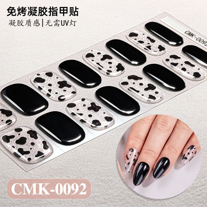 16 Tipps voller Katzenauge Nagelaufkleber funkelndes Leopardenmuster Nagellack Aufkleber langlebig selbstklebend DIY Maniküre Dekor