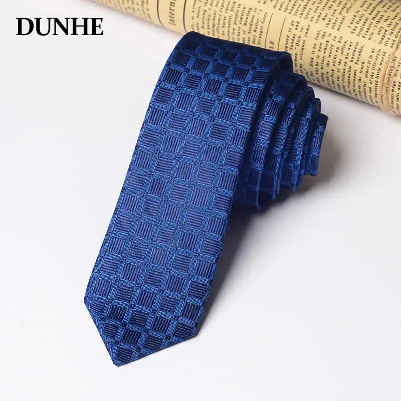 

High Quality Indigo Plaid Neck Tie Fashionable Men's College Style Shirt Accessories Casual Banquet 5cm Slim Hand Tied Necktie