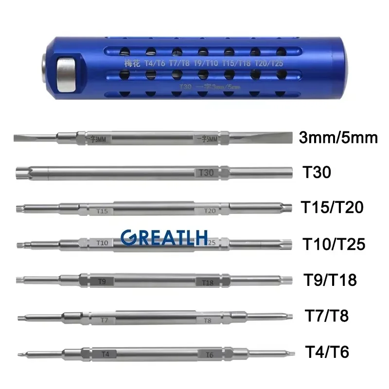 Torx Star Bone Screw Drivers Hex Screwdrivers Quick Coupling Handle Orthopedic Surgery Instrument Pet