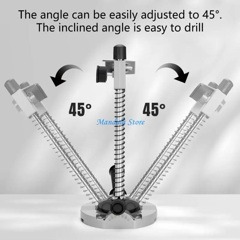 

U2JC Adjustable Aluminum Base 0-45 Degree Angles for Woodworking Power Tool Drill Stand