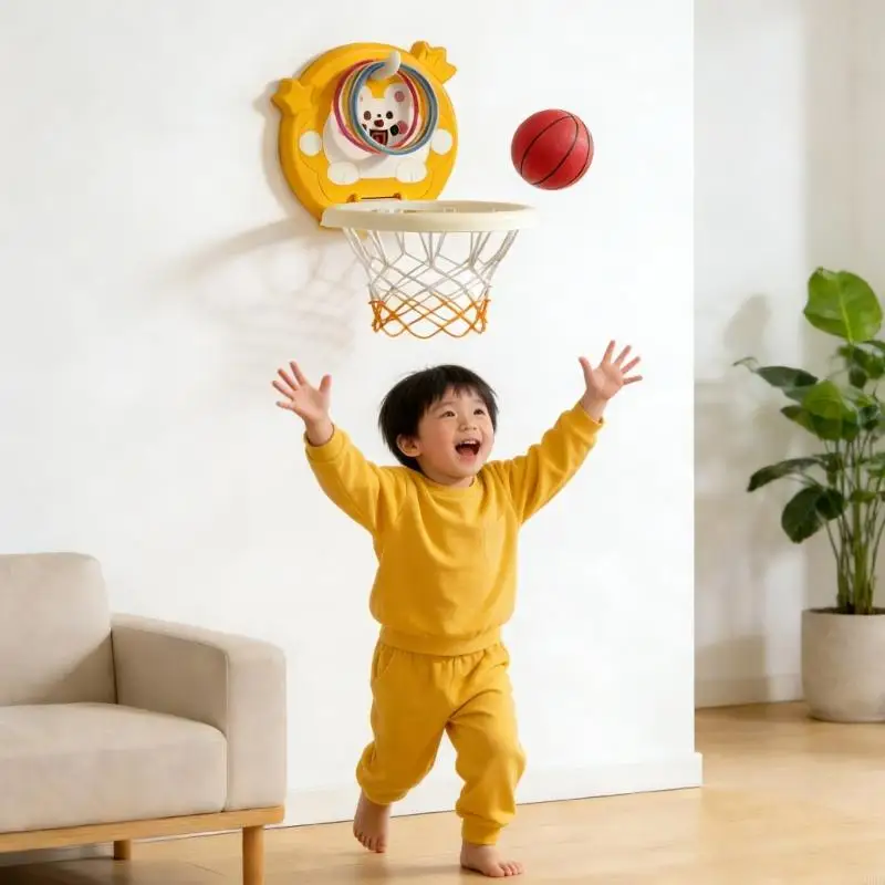Canestro da basket per bambini altezza regolabile per giochi intrattenimento chiuso con sistemi incoraggiamento e