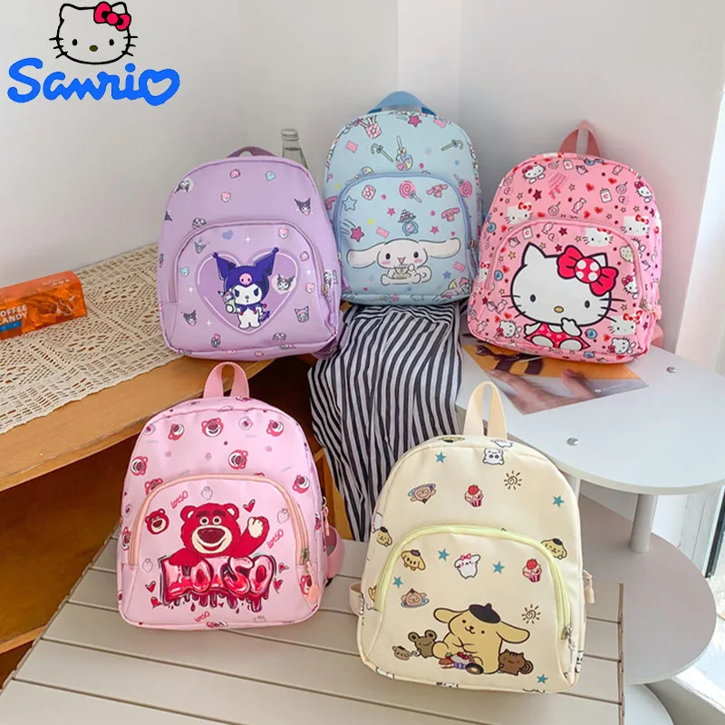 Sanrio Backpack Kawaii Kt Kuromi Backpack Bag Kindergarten Schoolbag for Kid My Melody Cinnamoroll High Capacity Birthday Gift