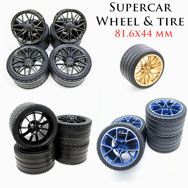 4Pcs/lot 23799 High-Tech Tire Wheel Hub Supercar Truck 37383 68577 23800 Building Blocks DIY Bricks Compatible Parts Kid Toys