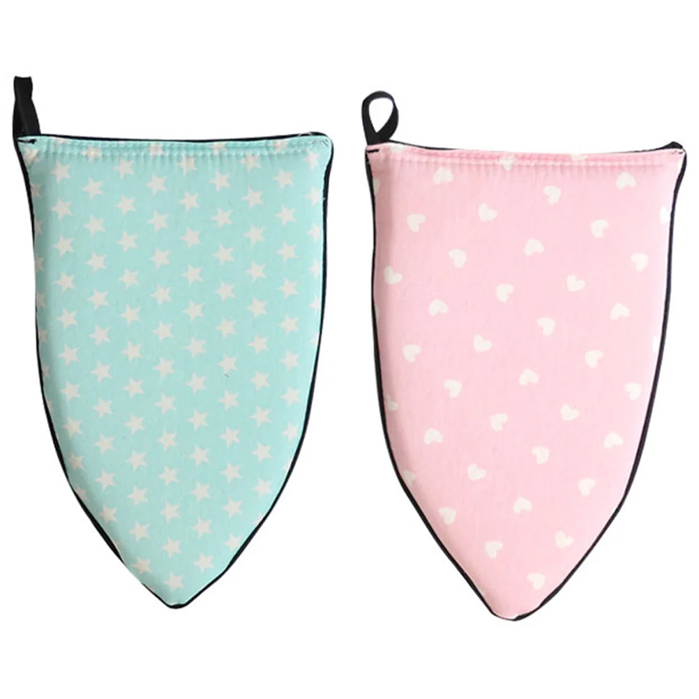 

2Pcs Handheld Ironing Mat Premium Heat Resistant Ironing Mitt for Cuff Collar Neckline Steaming Portable Home Hotel