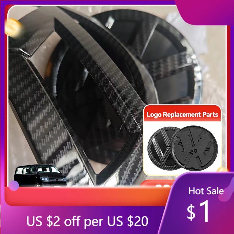 

2026 Новые эмблемы, лампы, капоты 3D ABS, передний капот, гриль, задний багажник, эмблема, логотип, значок, крышка для Transporter T6 2016 2017 2