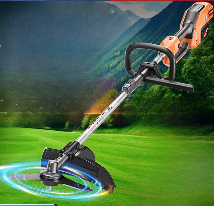 Electric Lawn Mower, Small Household Weeding Machine, Rechargeable Lawn Trimmer, Lithium Battery Weeding Tool