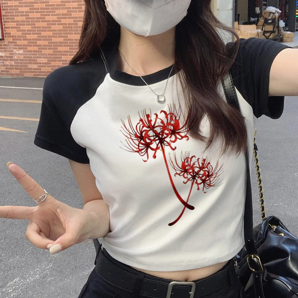 Tokyo Ghoul cropped top female meme summer y2k baddie funny shirt gothic y2k graphic dollette goth