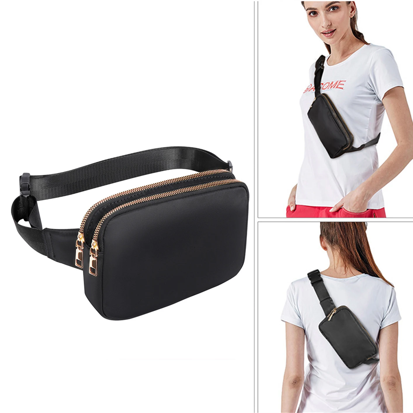 

【 Многофункциональная и водонепроницаемая】Маленькая спортивная поясная сумка для женщин, трансформируемая поясная сумка на плечо, нагрудная сумка, горячая распродажа
