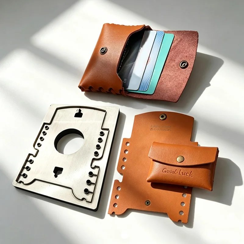 C82 DIY Leather Wallet Making Die Mold No-Sew Card Holder Tool for Beginners Handcraft Cutting Equipment for Leather Goods