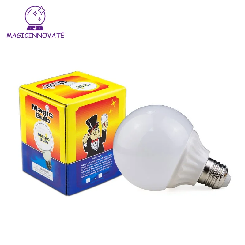 Magnet Control Light Bulb (White Color) Magic Tricks Stage Gimmick Mentalism Props Ring Accesseries