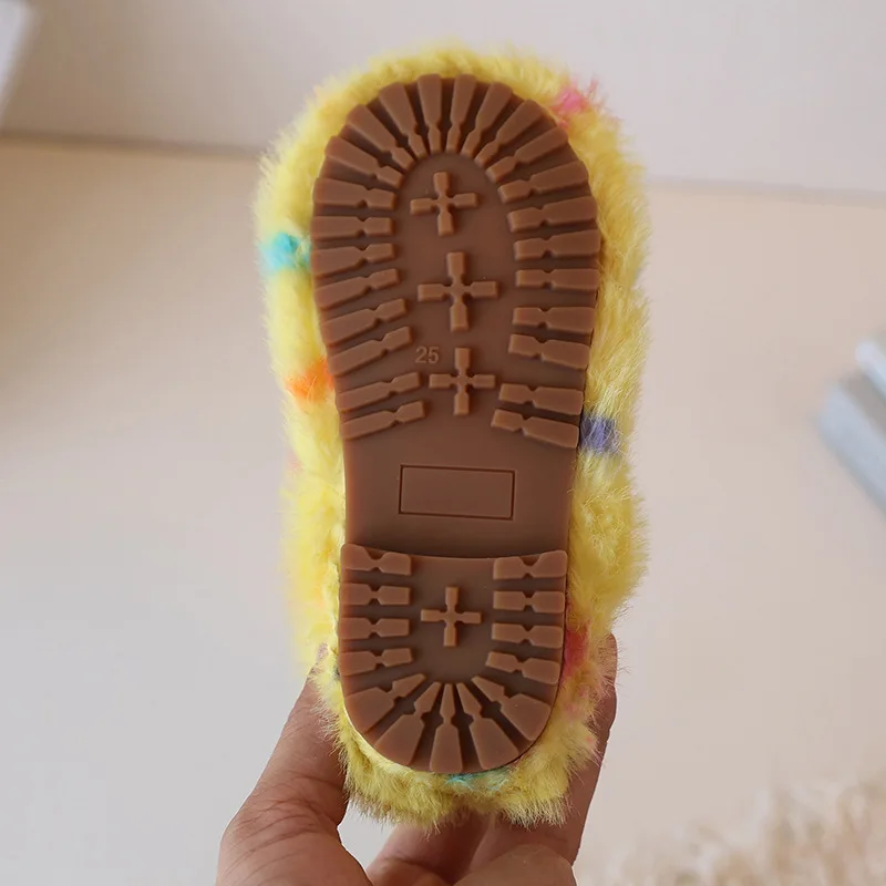 Modieuze laarzen voor meisjes Luipaardprint Zebra Herten Snowboots voor kinderen Warme kunstmatige lamswol kinder enkellaarsjes