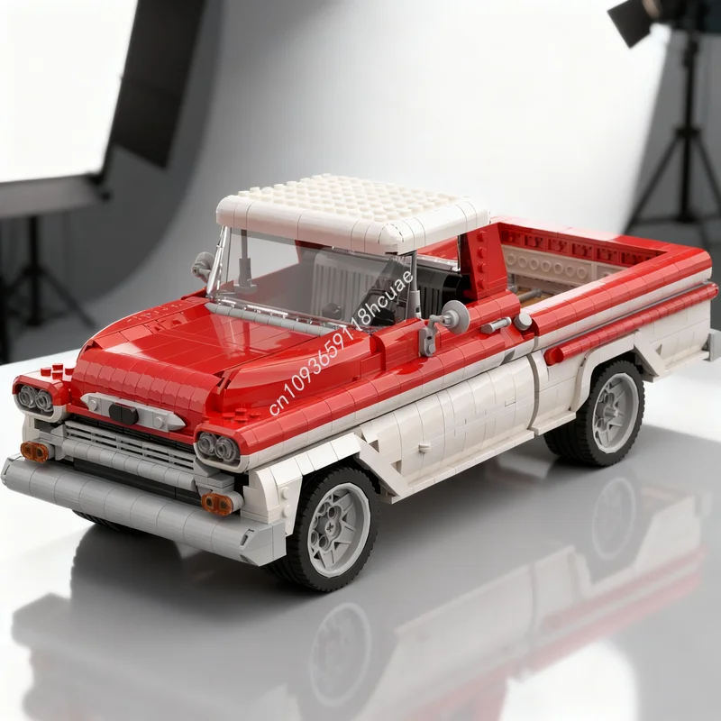 1861pcs MOC Creator Expert Chevroleteed Apache Red Version Model Building Blocks Construction Christmas Gifts Toy Idea Brick