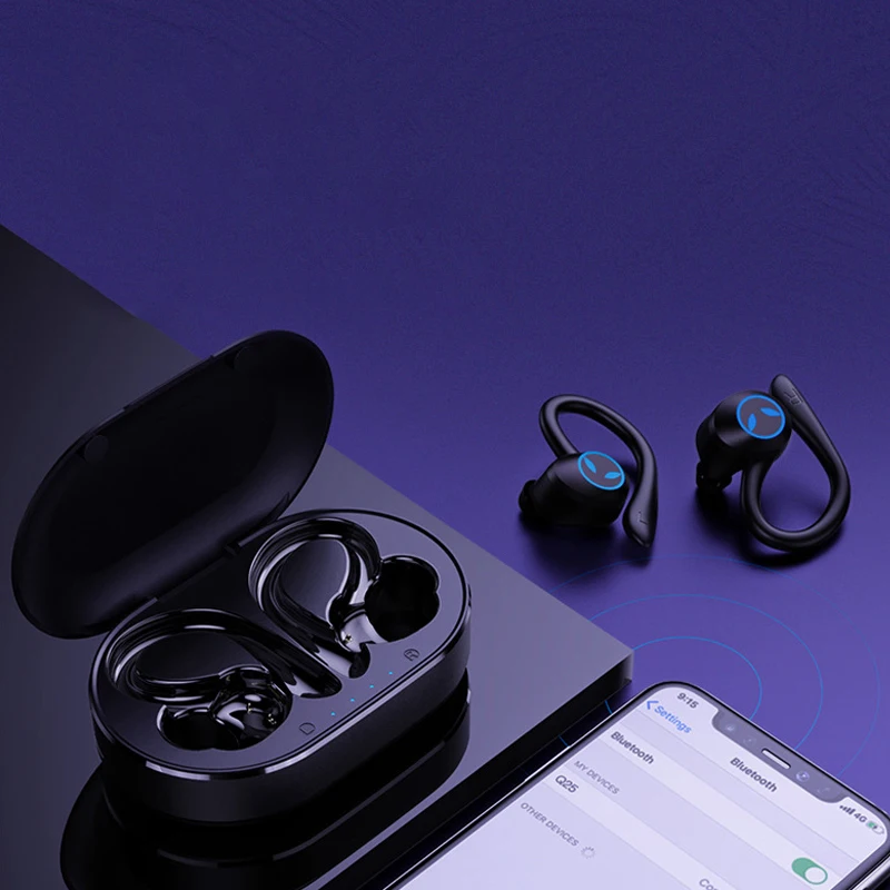 Auriculares Bluetooth inalámbricos de alta calidad con reducción de ruido deportivo sobre la oreja y tecnología de duración de batería ultra larga