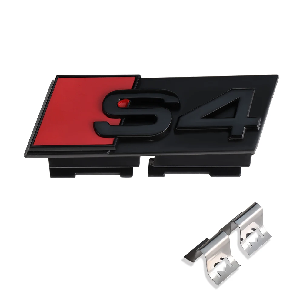 3D Metall S3 S4 S5 S6 S7 Logo-Emblem für Kühlergrill – passend für Audi Q3 Q5 Q7 A1 A2 A3 A4 A5 S3 S5 SQ5 SQ7 TT S Line Zubehör