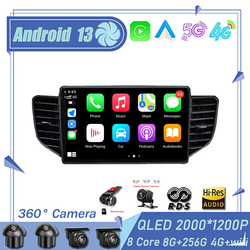 

Android 13 Car Multimedia Player For Chevrolet N400 V 2019 For Wuling Hongguang V Radio Autoradio Navigation Monitor Screen 4G