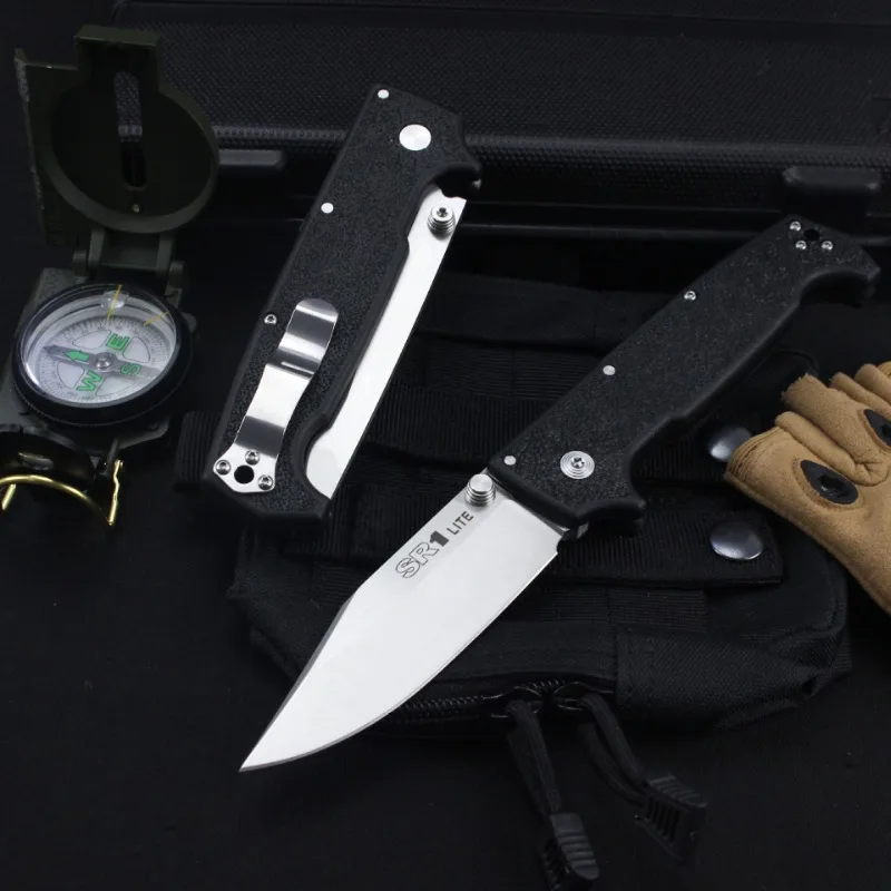 SR1 มีดพับ 8Cr14 ใบมีดเส้นใยไนลอน Handle Camping Survival การล่าสัตว์กลางแจ้งยุทธวิธีกระเป๋ายูทิลิตี้มีด EDC Multitool