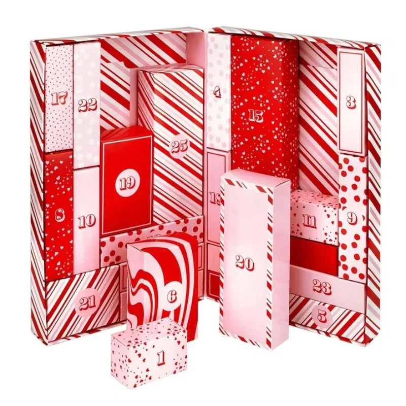 Customization.24 Day Luxury Cardboard Empty Makeup Packaging Eyelash Beauty Advent Calendar Box